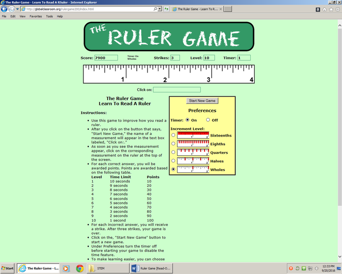 ruler game